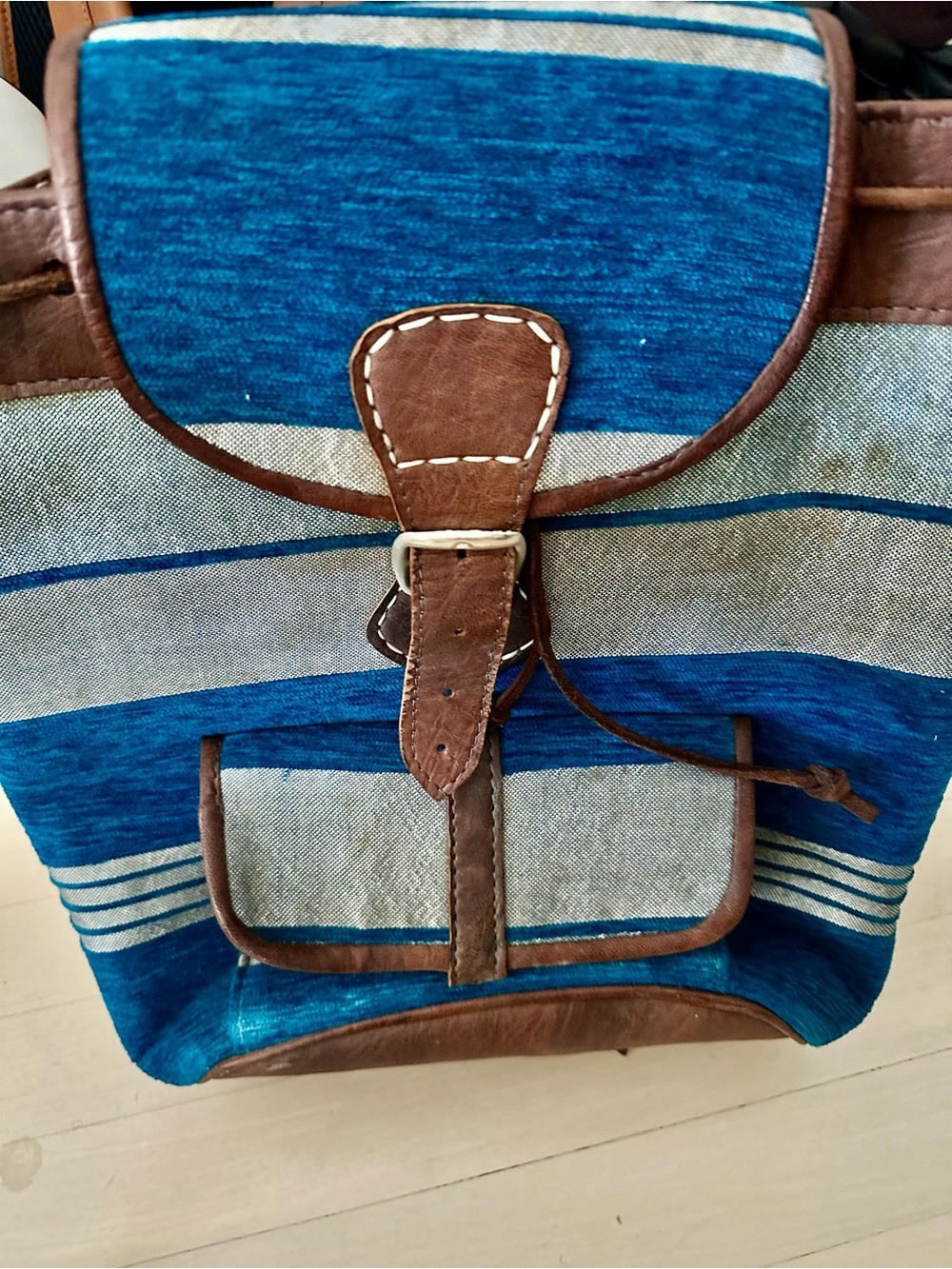 Hand crafted Moroccan leather backpack